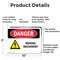Signmission Moving Machinery Danger Sign, Aluminum, 10in W x 7in L, 2PK OS-2PACK-DS-A-710-L-1453 - alternate 3